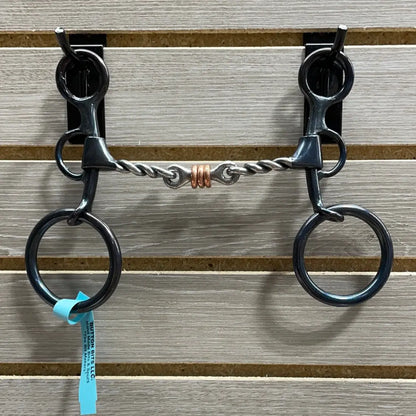 Dutton Old Cowboy Shank Bit Twisted Dogbone with Copper Rollers Bit