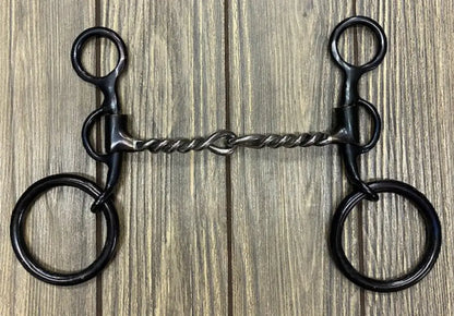 Dutton Old Cowboy Shank Bit Twisted Wire Snaffle Bit