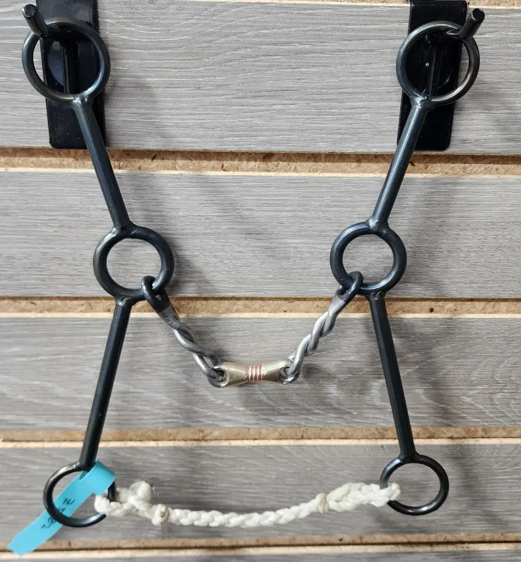 Dutton Ring Gag Bit - 9.75’’ Shank Twisted Wire Dogbone Bit