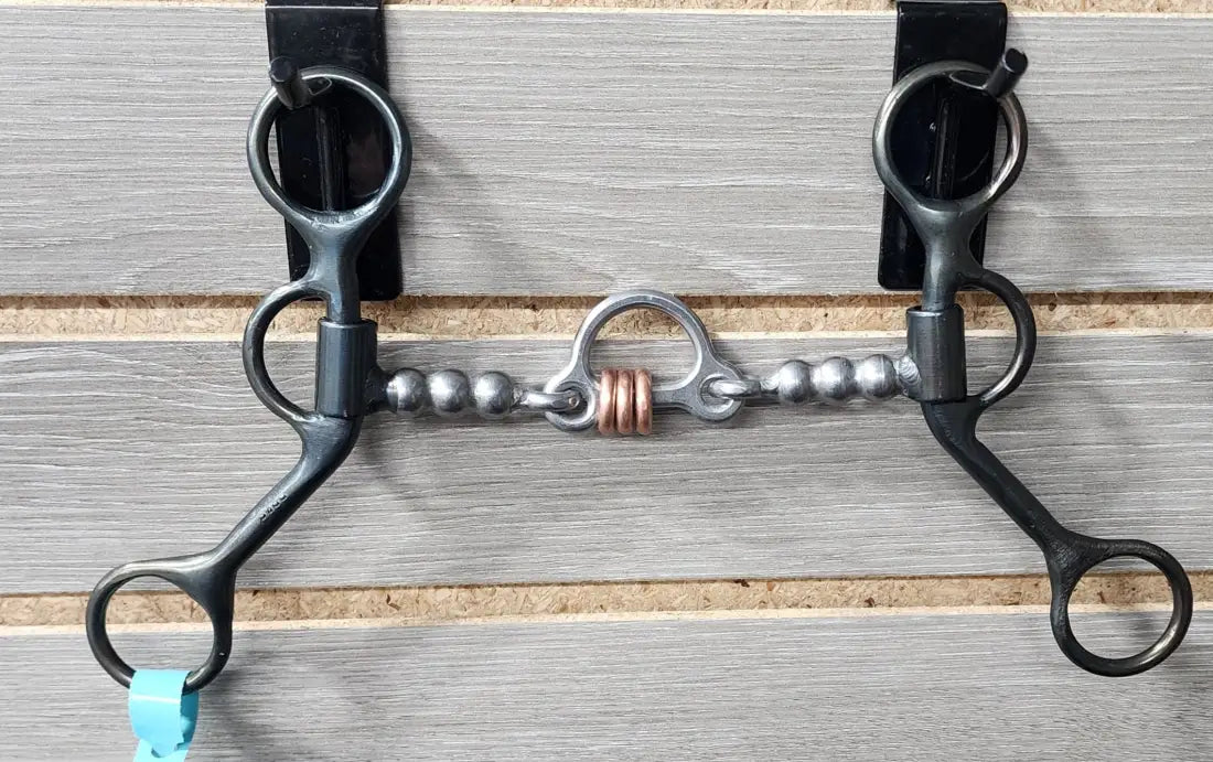 Dutton Short Shank Bit Bumpy Broken Port with Copper Rollers Bit