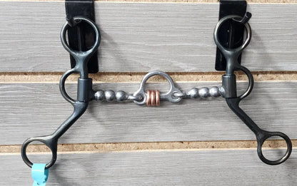 Dutton Short Shank Bit Bumpy Broken Port with Copper Rollers Bit