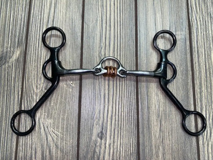 Dutton Short Shank Bit Smooth Broken Port with Copper Rollers Bit