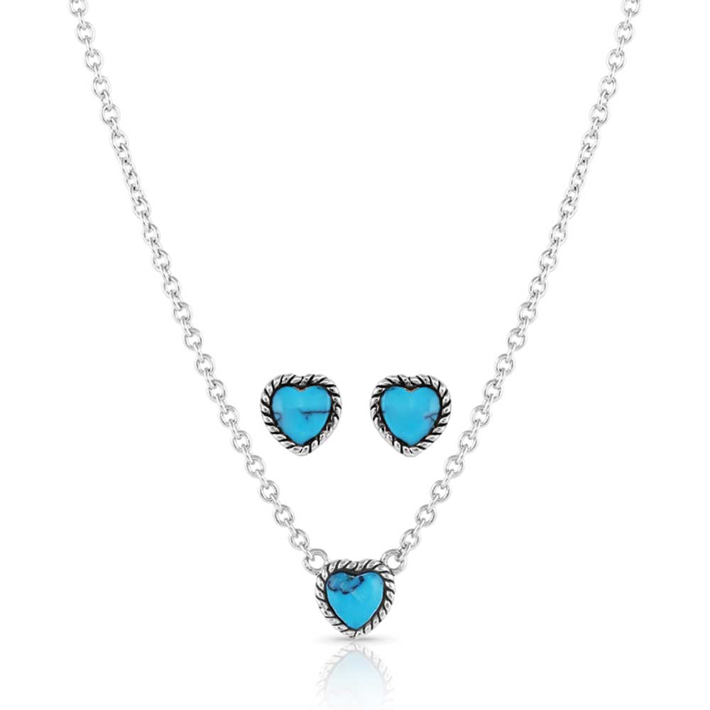 Montana Silversmith Hidden Skies Turquoise Heart Jewelry Set