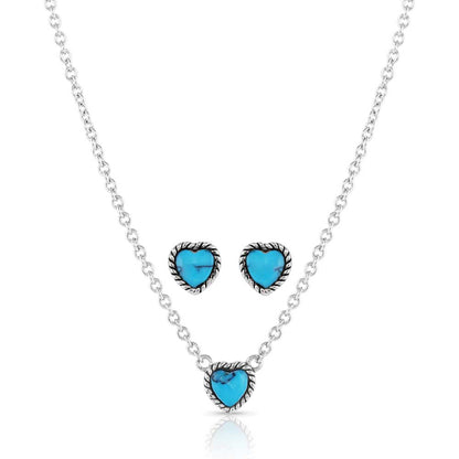 Montana Silversmith Hidden Skies Turquoise Heart Jewelry Set