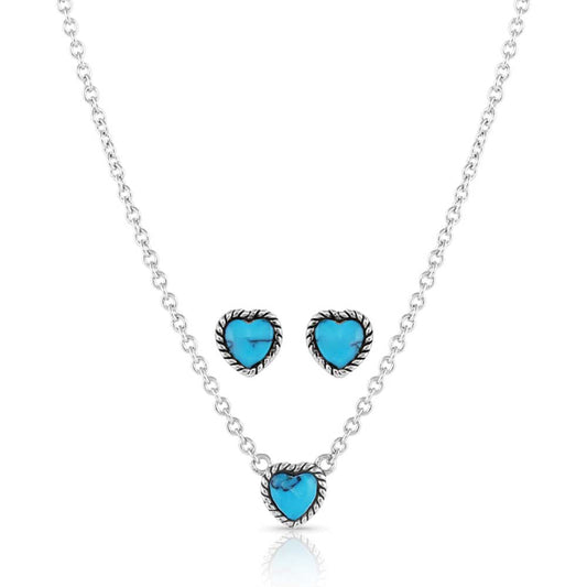 Montana Silversmith Hidden Skies Turquoise Heart Jewelry Set