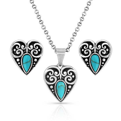 Montana Silversmith Heart of the West Turquoise Jewelry Set