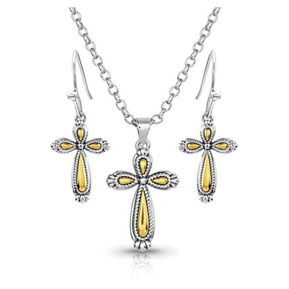 Montana Silversmith Gleaming Faith Cross Jewelry Set