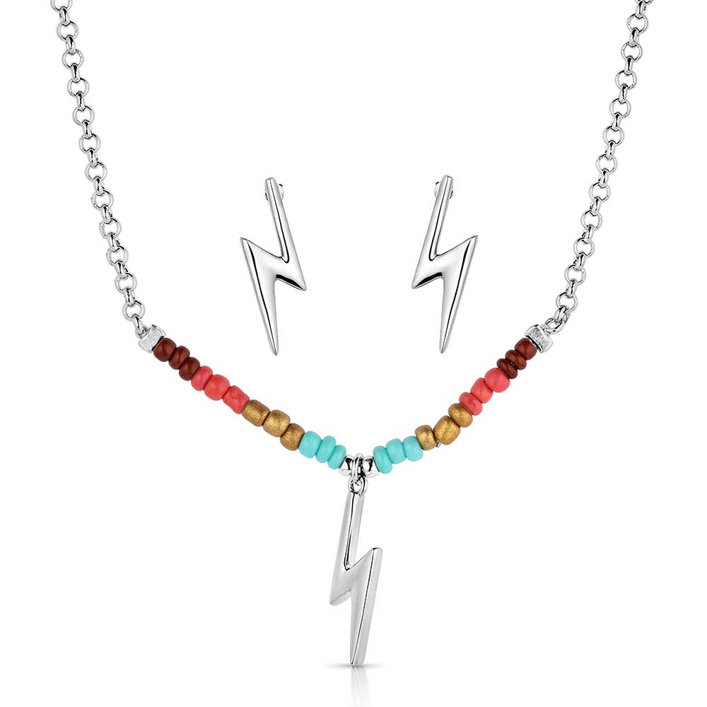 Montana Silversmiths Colorstruck Lightning Bolt Beaded Jewelry Set