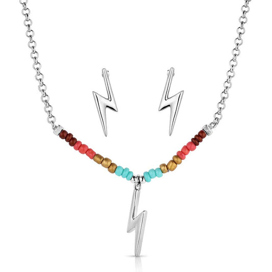 Montana Silversmiths Colorstruck Lightning Bolt Beaded Jewelry Set