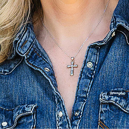 Montana Silversmith Western Mosaic Cross Necklace