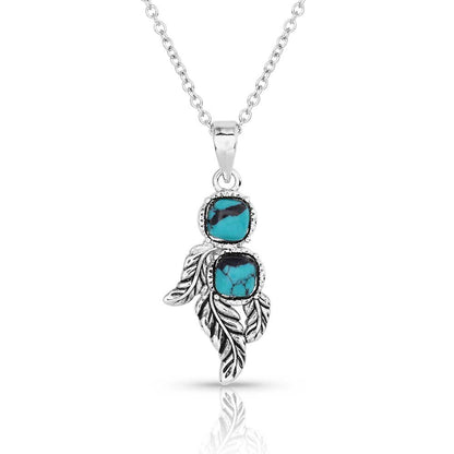 Montana Silversmith Whispering Winds Feather Turquoise Necklace