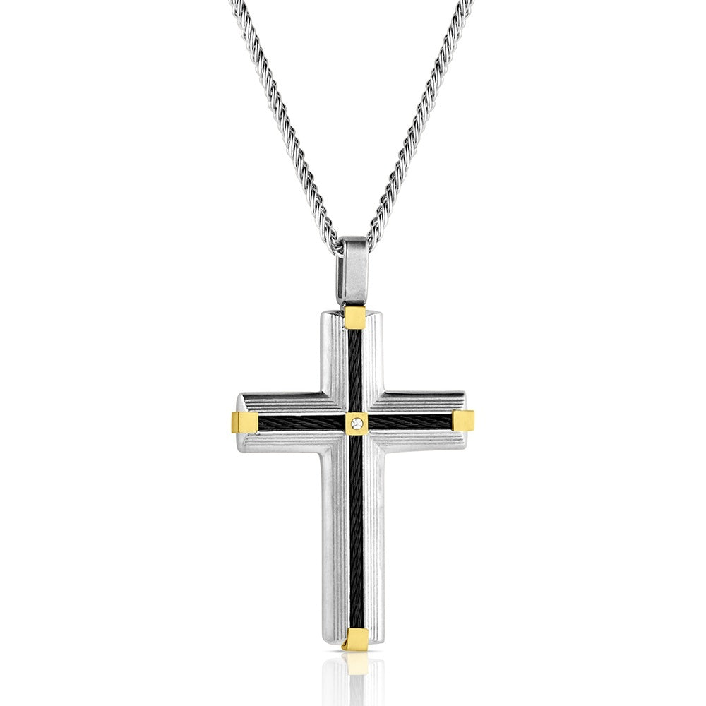 Montana Silversmiths Golden Points Cross Necklace