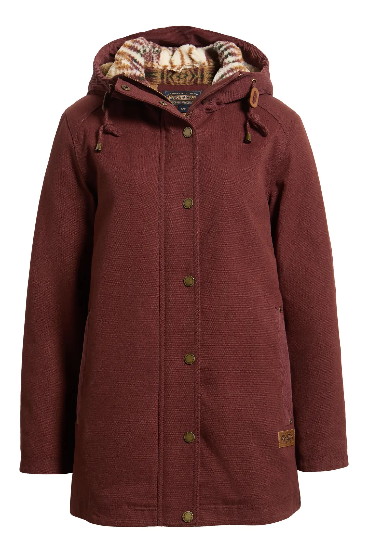 Pendleton Women's Raisin Cedar Creek Canvas Parka