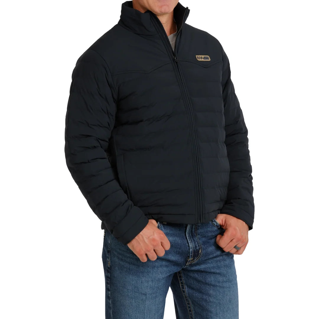 Cinch Men's Black Quilted Puffer Zip Jacket