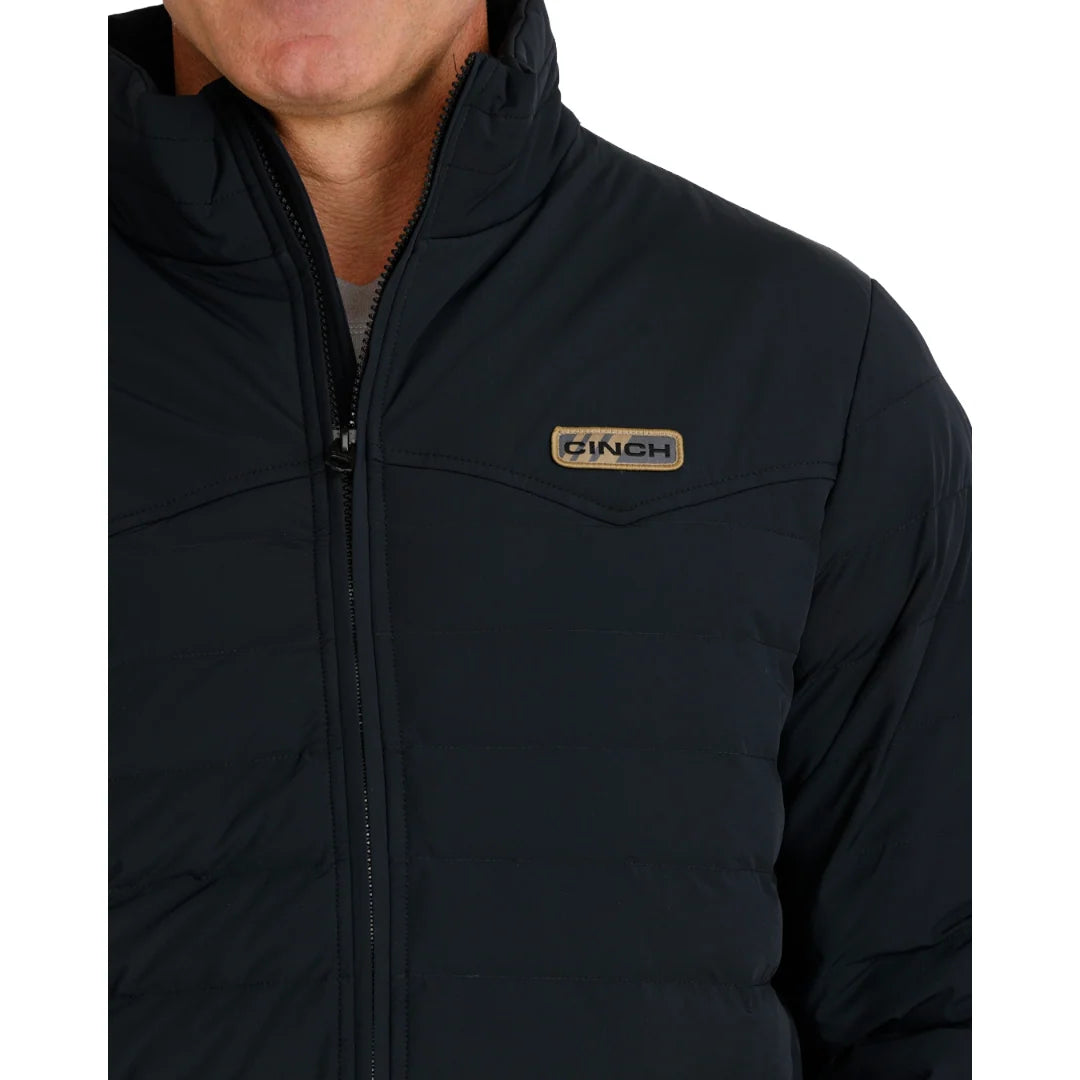Cinch Men's Black Quilted Puffer Zip Jacket