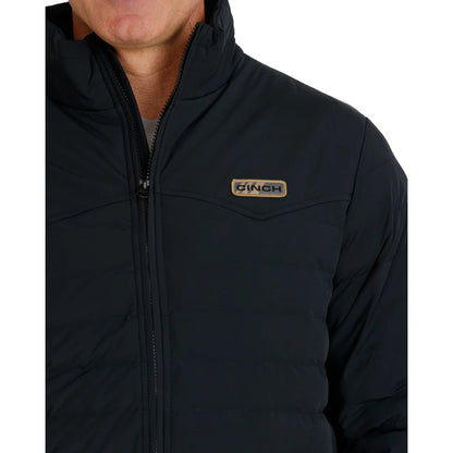 Cinch Men's Black Quilted Puffer Zip Jacket