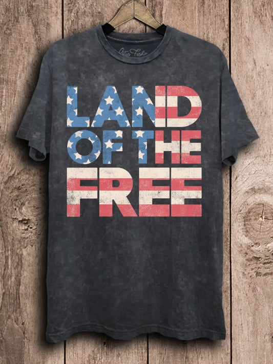 Women's 'Land Of The Free' Flag T-Shirt