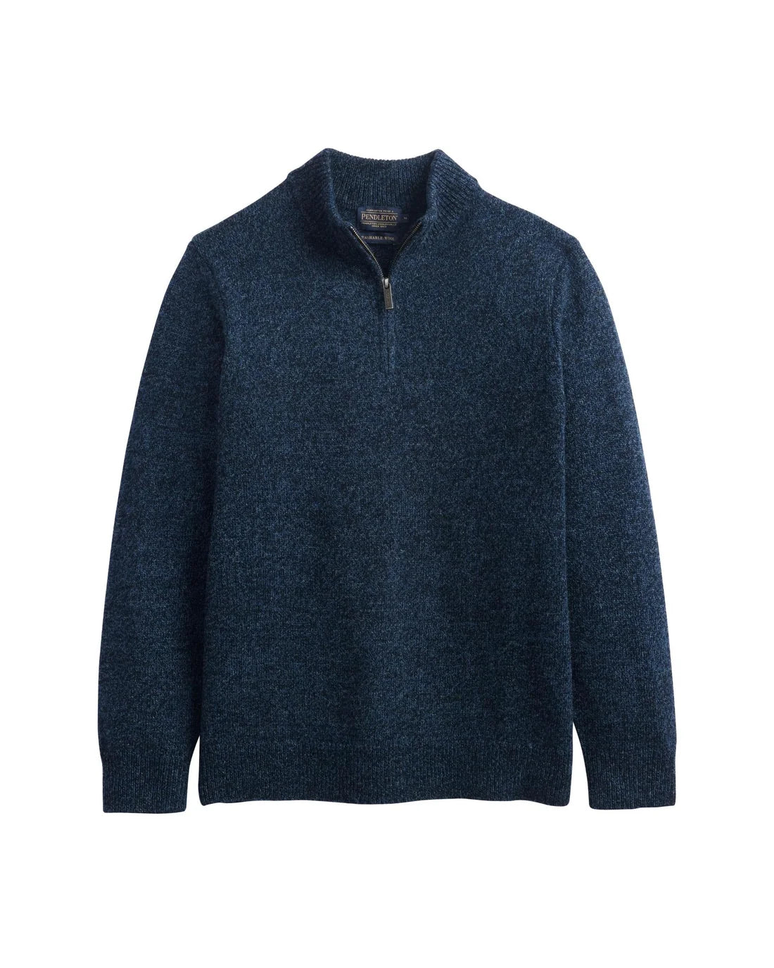 Pendleton Men's Indigo Heather ¼ Zip Wool Sweater