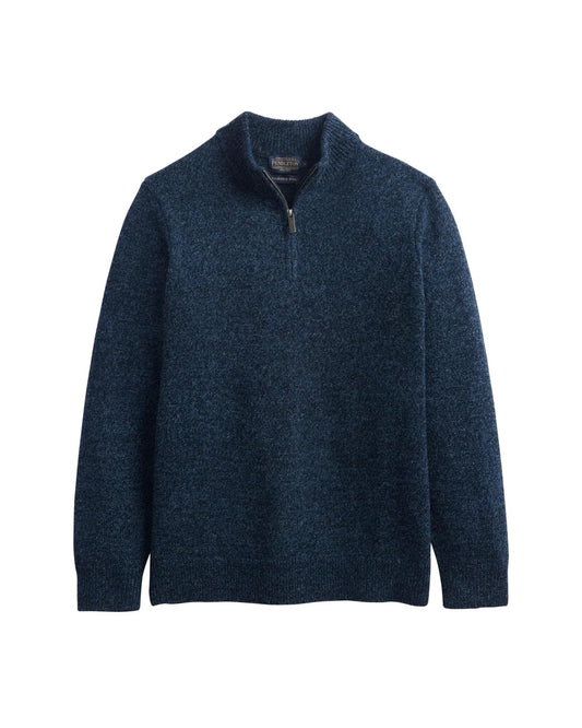 Pendleton Men's Indigo Heather ¼ Zip Wool Sweater