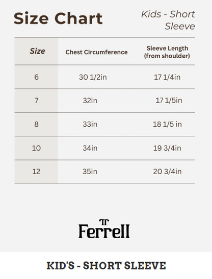 Ferrell Boy's Core Blue Short Sleeve Western Shirt