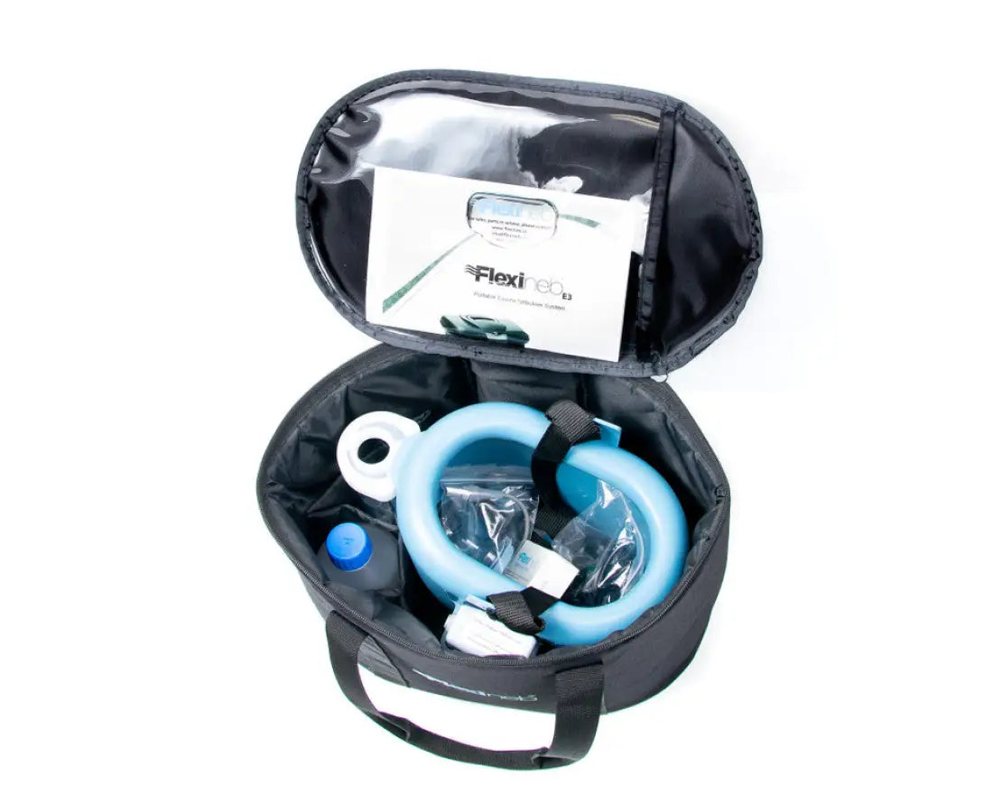 Flexineb E3 Portable Equine Nebulizer Complete System - ADULT Blue / Soft Case Horse Therapy