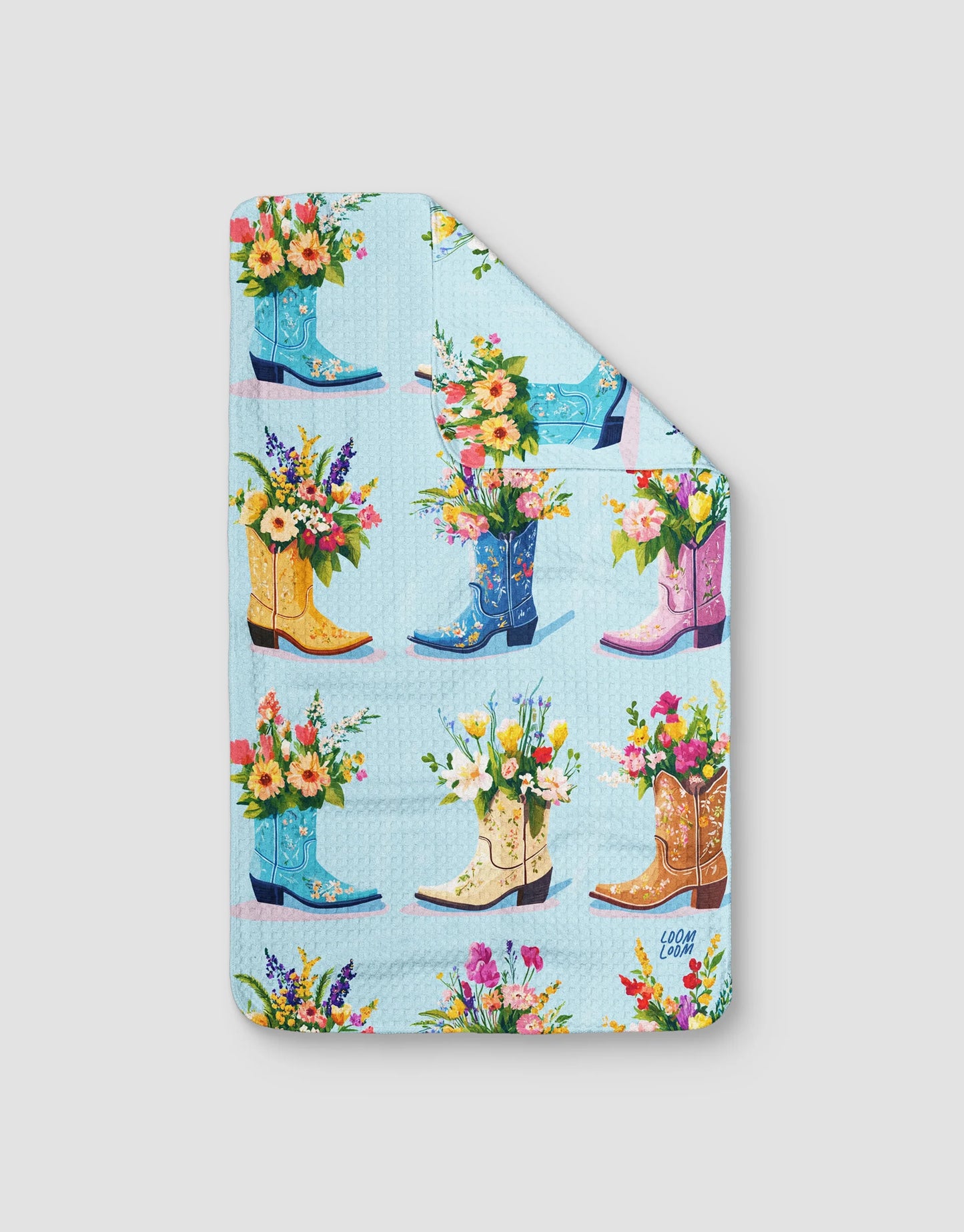 Flowering Boots- Loom Loom Kitchen Tea Towel