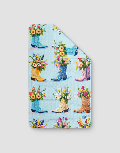 Flowering Boots- Loom Loom Kitchen Tea Towel