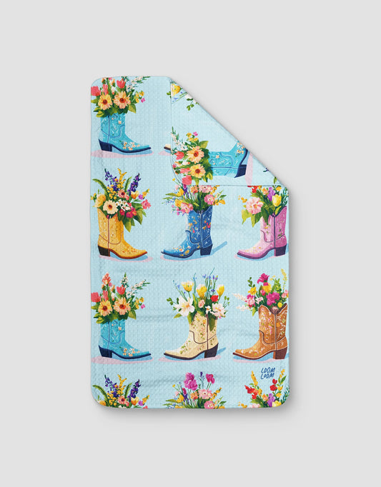 Flowering Boots- Loom Loom Kitchen Tea Towel