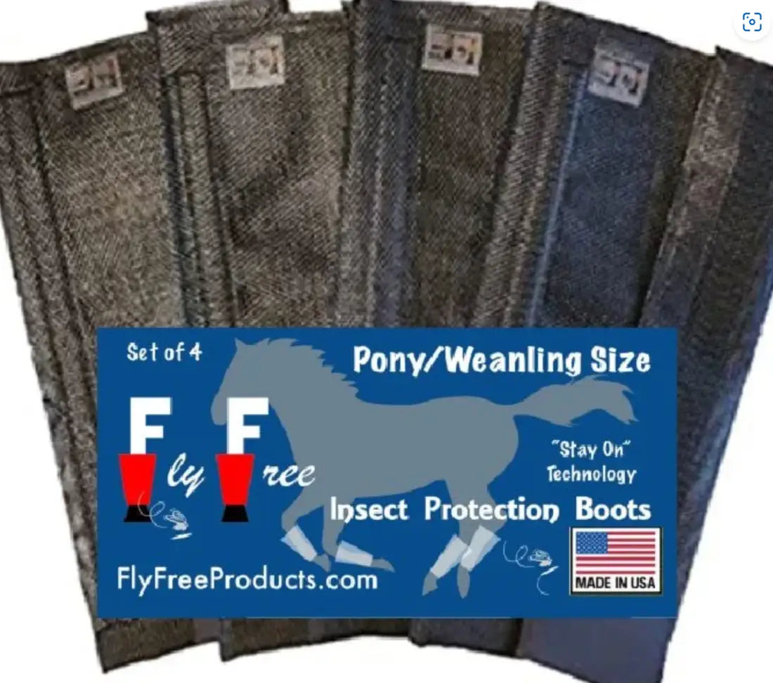 Fly Free Boots Pony/Weanling / Black Fly Protection