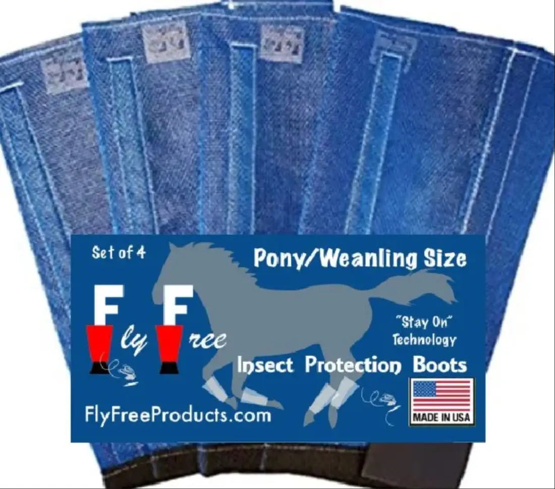 Fly Free Boots Pony/Weanling / Blue Fly Protection