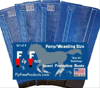 Fly Free Boots Pony/Weanling / Blue Fly Protection