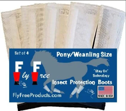 Fly Free Boots Pony/Weanling / White Fly Protection