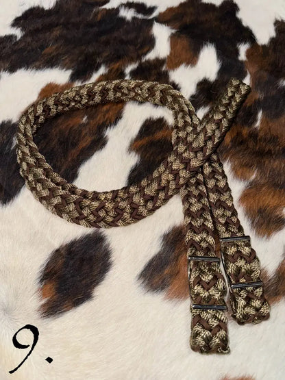 Gale Beebe 9 Strand Barrel Rein 9 / 1’’ / 7.5’ Reins