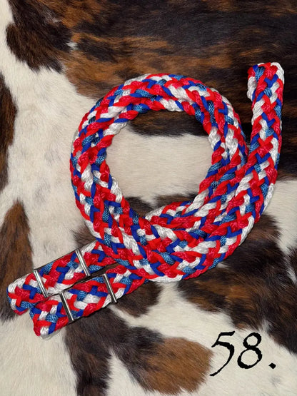 Gale Beebe 9 Strand Barrel Rein 58 / 1’’ / 7.5’ Reins