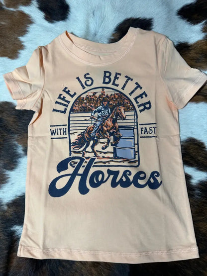 Girl’s Cruel Denim Peach Toddler T-Shirt 2T Girl’s Toddler Top