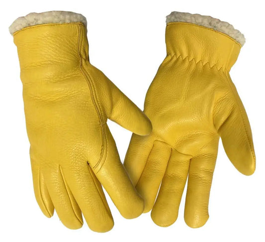 Hand Armor Premium Full Grain Deer with Sherpa Lining Gloves Winter Gloves