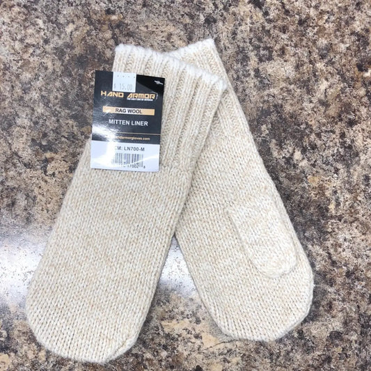 Hand Armor Rag Wool Knit Mitten Liners Winter Gloves