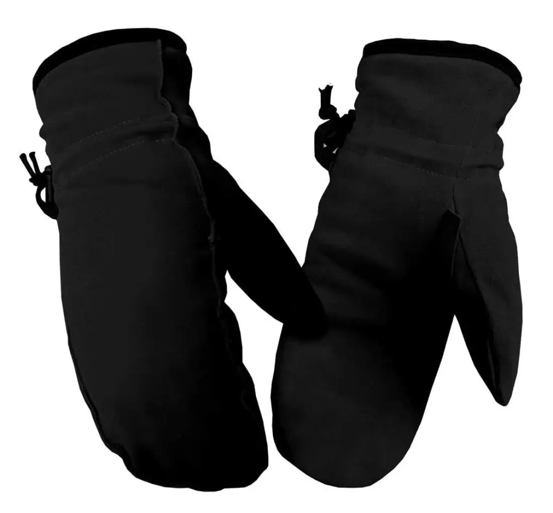 Hand Armor Suede Leather Black Mittens Winter Gloves