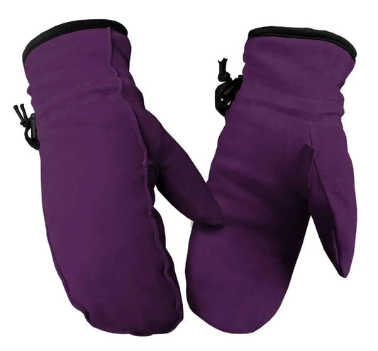 Hand Armor Suede Leather Purple Mittens Winter Gloves