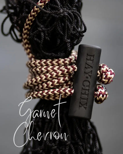 Hay Chix Half Bale Net Garnet Chevron / 1 3/4’’ Original Hay Bags