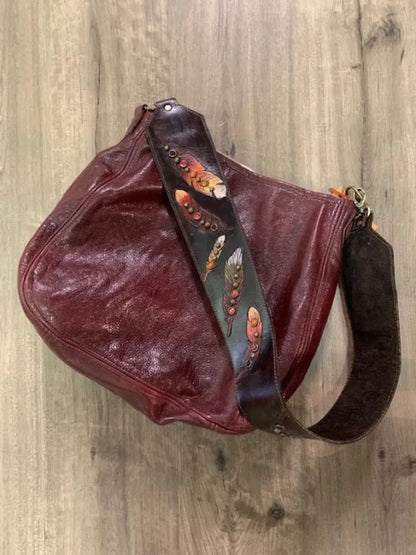 Hollipop Designs Pendleton Purse with Painted Feather Strap Purse