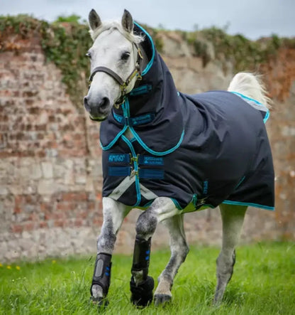 Horseware Amigo® Bravo 1200D Plus (250g Medium) Winter Blanket 69’’ / Navy/Aqua Winter Blanket