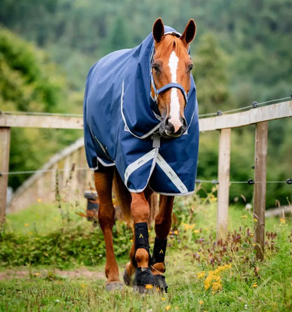 Horseware Amigo® Bravo 1200D Plus (250g Medium) Winter Blanket 69’’ / Navy/Titanium Grey & Silver Winter Blanket