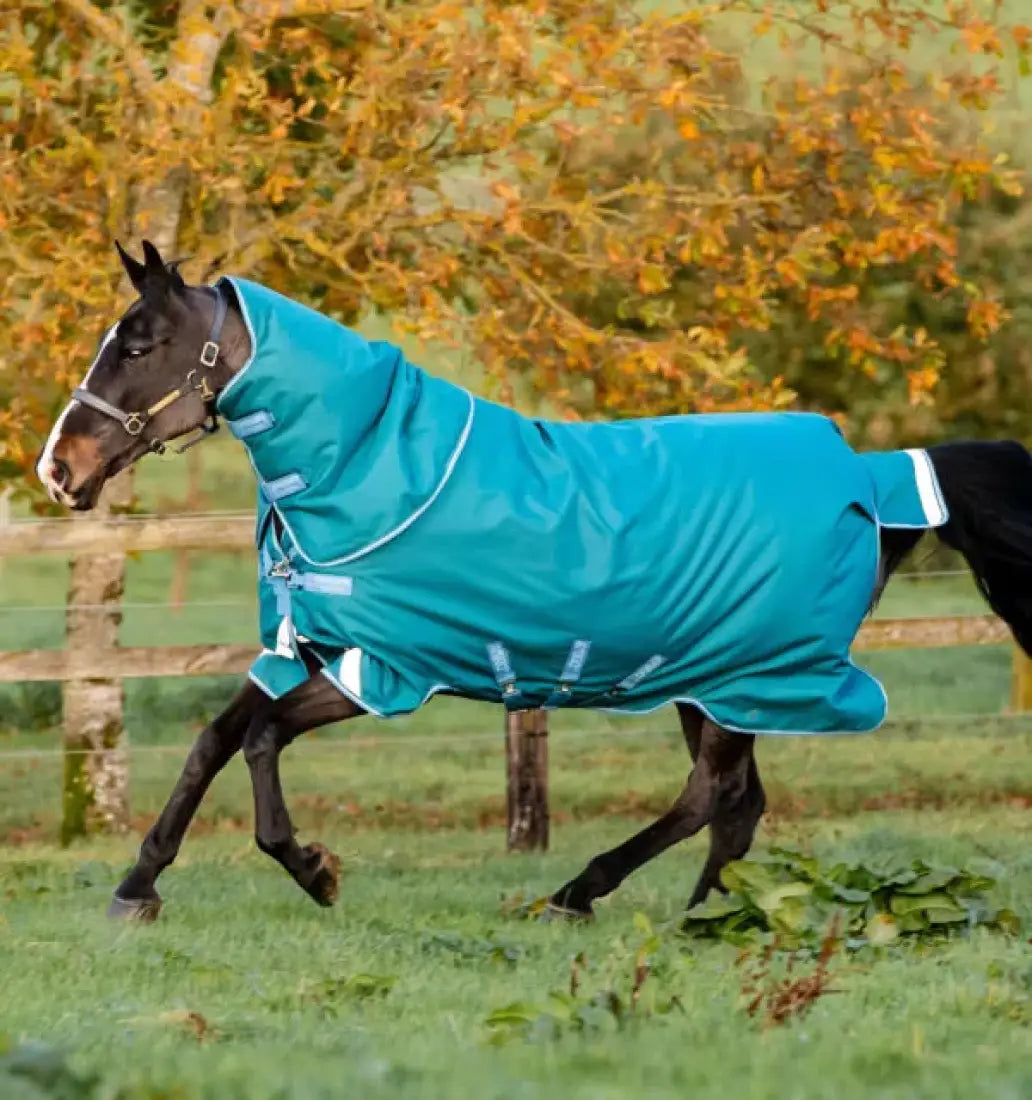Horseware Amigo® Bravo 1200D Plus (400g Heavy) Winter Blanket 66’’ / Storm Green/Turquoise & Aqua & Blue Winter Blanket