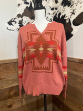 Load image into Gallery viewer, Pendleton Women&#39;s Faded Rose/Bronze Harding Cotton Knit Sweater
