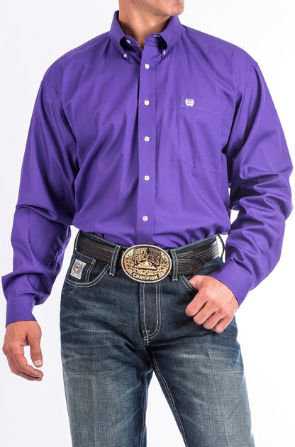 Cinch Men's Solid Purple Western Shirt