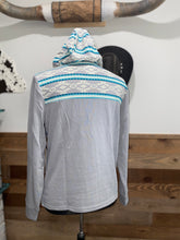 Load image into Gallery viewer, Rock &amp; Roll Boy&#39;s Turquoise Aztec Border Print Hoodie
