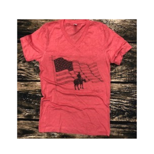 Flag & Rider T-Shirt - Red