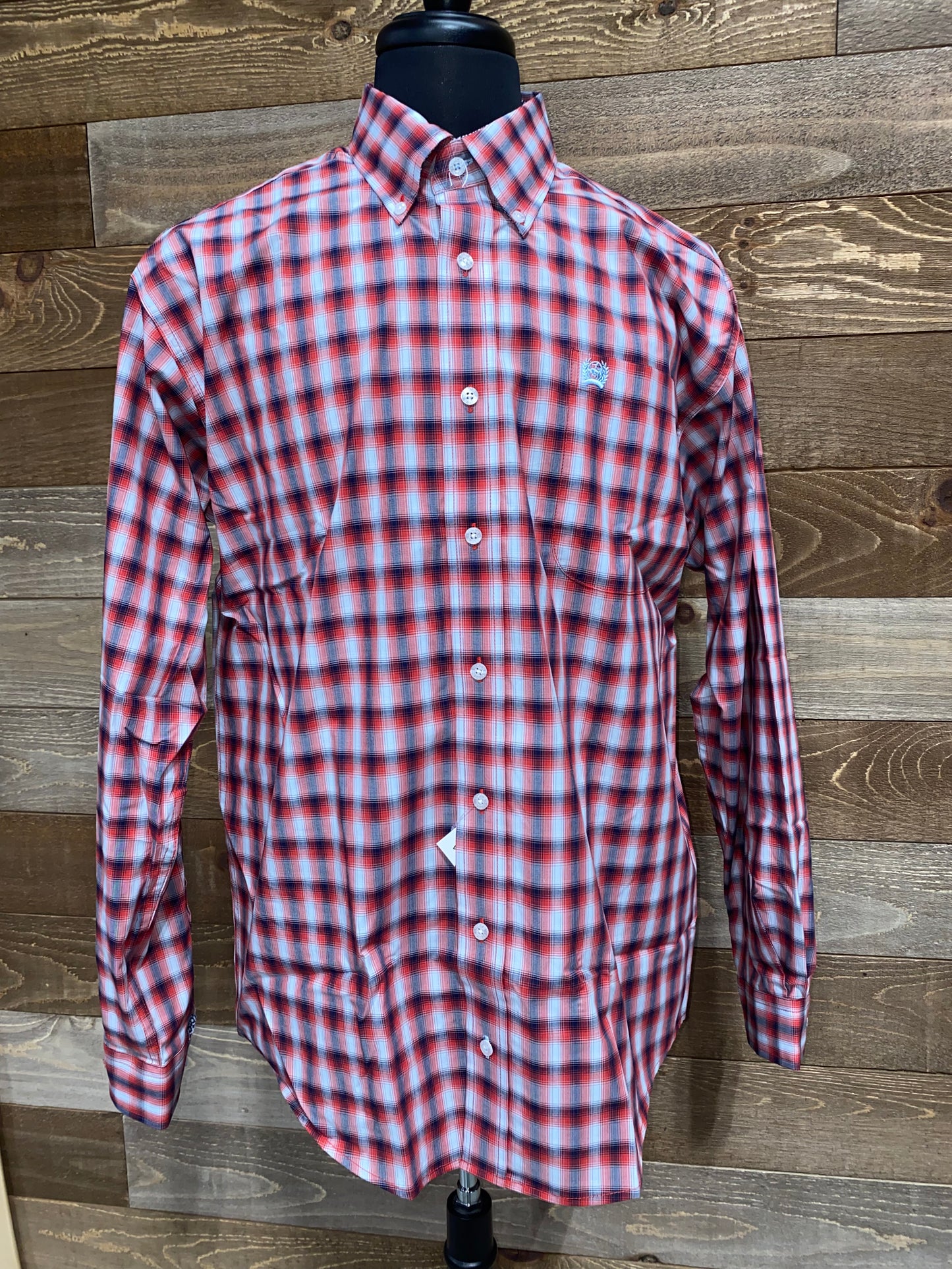 Cinch Men's Red Plaid Western Shirt