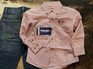 Wrangler Boy's Brick Red Western Shirt